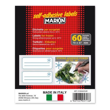 Etichete autocolante pentru congelator, 37x70 mm, 60 buc/set