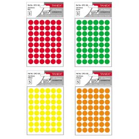 Etichete autocolante rotunde, 16 mm, TANEX, 240 buc/set