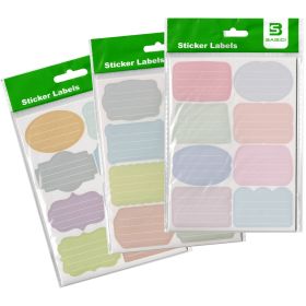 Etichete scolare autoadezive, 64 buc/set, Baisidi