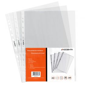 File protectie cristal, 50 microni, 100 buc/set, ACCENTA