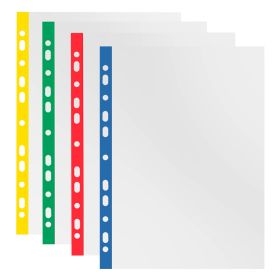 File protectie cristal, 50 microni, 100 buc/set, margine color