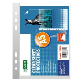 File protectie transparente cristal, A5, 50 mic, 100 buc/set D.RECT