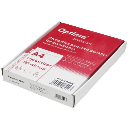 File protectie, cutie carton, 120 microni, 100 buc/set, OPTIMA
