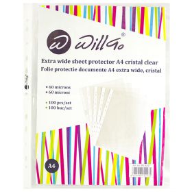 File protectie cristal, 60 microni, 100 buc/set, WILLGO Extra Wide