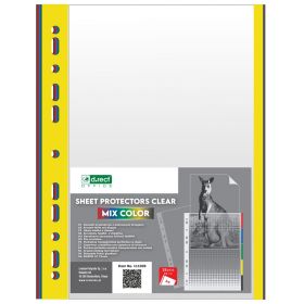 File protectie cristal, 75 microni, 25 buc/set, margine color, D.RECT