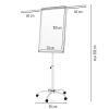 Flipchart magnetic mobil 70x100 cm, cu brate laterale, ACCENTA