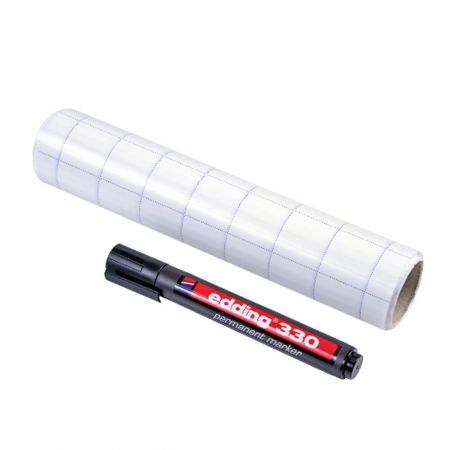 Set rola flipchart folie cu patratele + 1 marker LEGAMASTER Magi