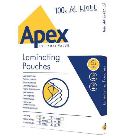 Folii plastifiere A4, 80 microni APEX
