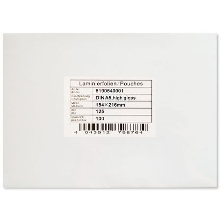 Folie laminare A5 HG, 125 microni, 100 buc/top