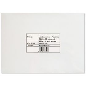 Folie laminare mata A5, 80 microni, 100 buc/top