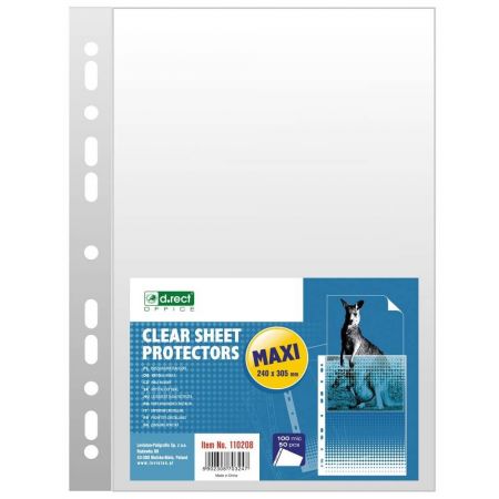 Folii A4, 100 microni, D.RECT Maxi 110208, 50 buc/set