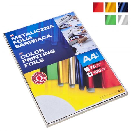 Folie de laminat metalizata A4, 100 buc/top