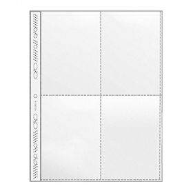 File protectie cristal A4 cu 4 buzunare VELOFLEX, 100 buc/set