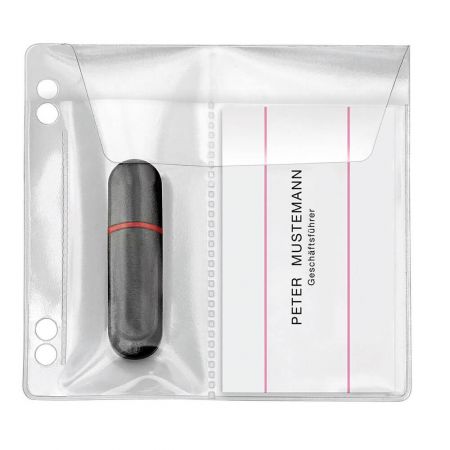 Plic plastic pentru stick USB si carte de vizita VELOFLEX, 5 buc/set
