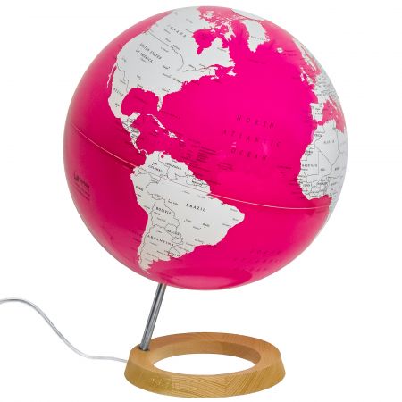 Glob pamantesc iluminat, 33 cm, Fuchsia 45161