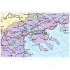 Harta de perete cu 2 fete, Europa fizica, politica si rutiera, plastifiata 140x100 cm