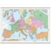 Harta de perete cu 2 fete, Europa fizica, politica si rutiera, plastifiata 140x100 cm
