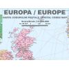 Harta de perete Europa coduri postale, laminata, 200x140 cm