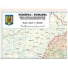 Harta de perete Romania administrativ-rutiera, laminata, 200x140 cm
