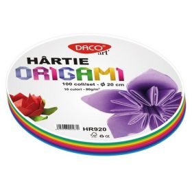 Hartie origami rotunda 20 cm DACO