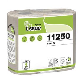 Hartie igienica ecologica CELTEX E-Tissue C11250, 3 straturi, 4 role/set