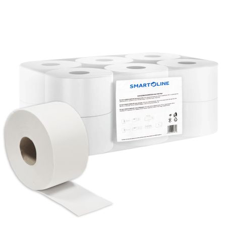 Hartie igienica mini jumbo SMARTLINE, 2 straturi, 95 m/rola