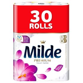 Hartie igienica parfumata MILDE Premium, 3 straturi, 30 role/set