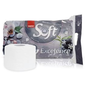 Hartie igienica SANO Excelence, 4 straturi, 8 role/set