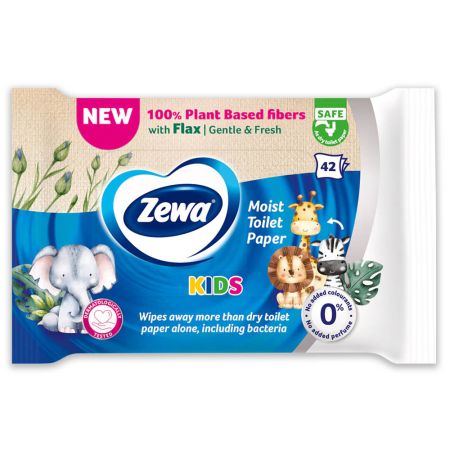 Hartie igienica umeda ZEWA Kids, 42 buc/set