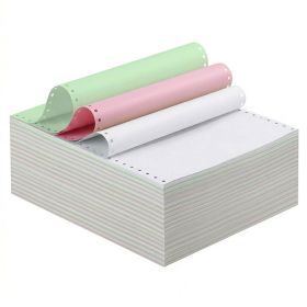 Hartie cu perforatii A4, autocopiativa, 3 exemplare, alb/color/color, 55 g/mp, 600 seturi