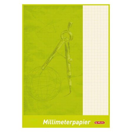 Hartie milimetrica A4, 80 g/mp, HERLITZ, 25 coli/set