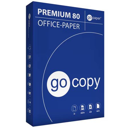 Hartie copiator GO PAPER Premium A4, 80 g/mp, 500 coli/top