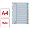 Index carton alb Mylar, numeric 1-31, margine color, ESSELTE
