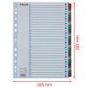 Index carton alb Mylar, numeric 1-31, margine color, ESSELTE