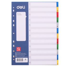 Index plastic color numeric 1-12, DELI