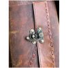 Jurnal vintage 13.5x18 cm, coperta piele si clapeta, Krashell KR-L008