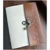 Jurnal vintage 13.5x18 cm, coperta piele si clapeta, Krashell KR-L008