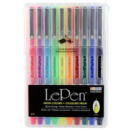 Liner 0.3 mm MARVY Le Pen Neon, 10 buc/set
