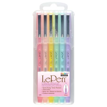 Liner 0.3 mm MARVY Le Pen Pastel, 6 buc/set