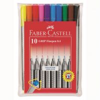Liner 0.4 mm FABER-CASTELL Grip, 10 culori/set Liner 0.4 mm FABER-CASTELL Grip, 10 culori/set