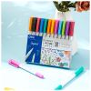 Liner cu 2 capete, 0.5 mm /1 mm, 12 culori/set, DELI Inspira