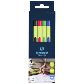 Fineliner varf 0.4 mm SCHNEIDER Line-Up, 4 culori/set