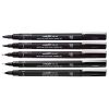 Liner varf 0.1-0.5 mm plus tesit 1.0-3.0 mm, UNI Pin 200 Fine Line Calligraphy, 5 buc/set