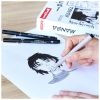 Liner varf 0.1-1.0 mm plus pensula, UNI Pin 200 Fine Line Manga, 9 buc/set