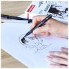Liner varf 0.1-1.0 mm plus pensula, UNI Pin 200 Fine Line Manga, 9 buc/set