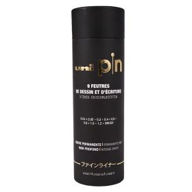 Linere UNI Pin-200 L260, 9 buc/set, cutie cadou