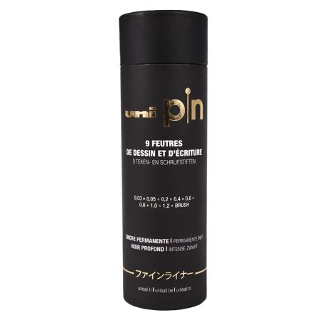 Linere UNI Pin-200 L260, 9 buc/set, cutie cadou