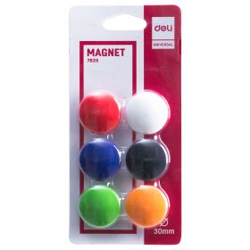 Magneti whiteboard, D 30 mm, DELI 7825, 6 buc/set