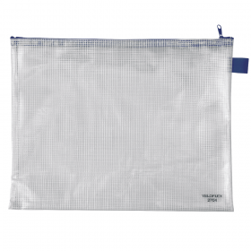 Mapa plastic A4 cu burduf si fermoar, VELOFLEX Mesh