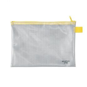 Mapa plastic A5 cu burduf si fermoar, VELOFLEX Mesh